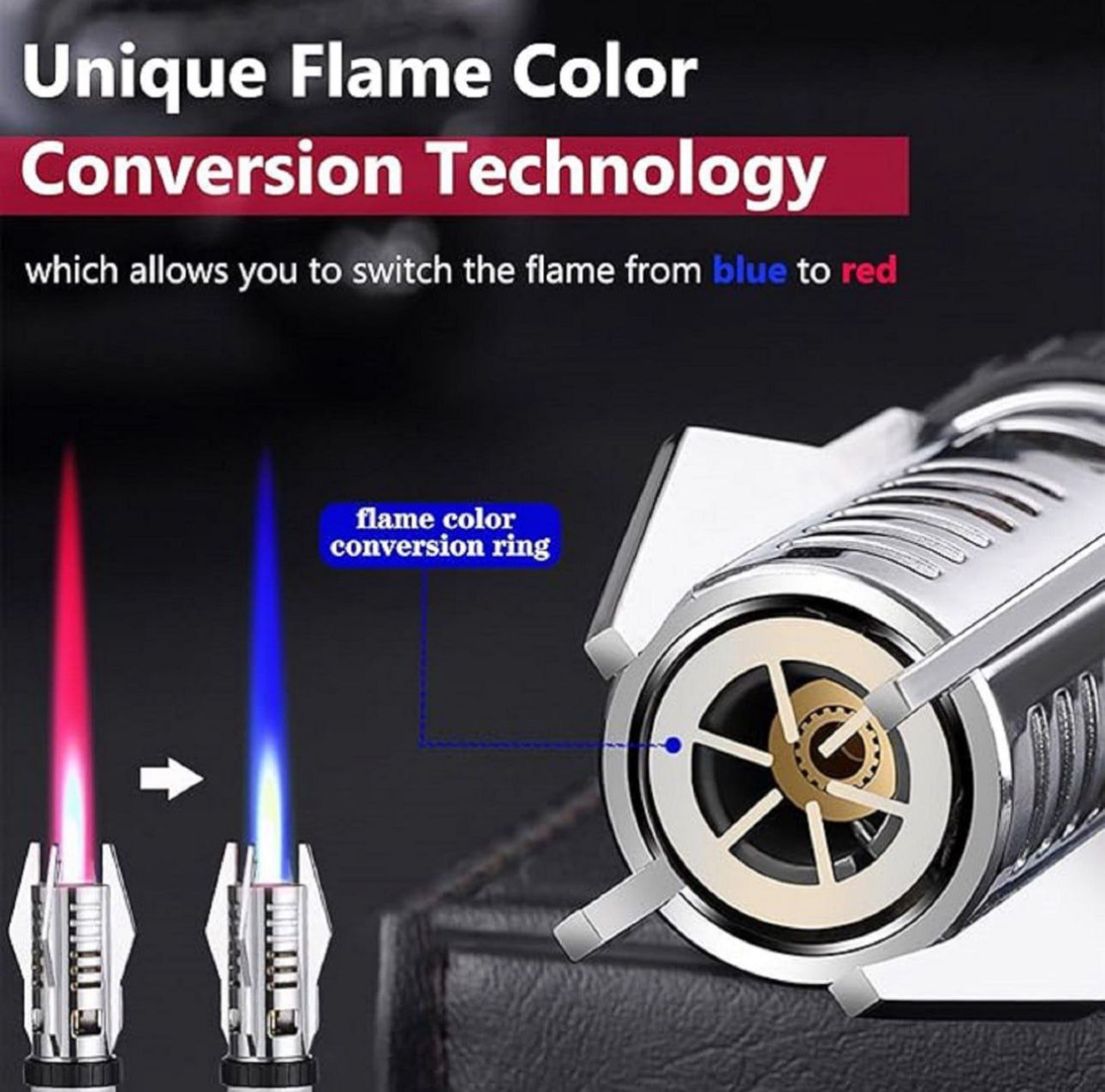 Futuristic Straight Flame Lighter